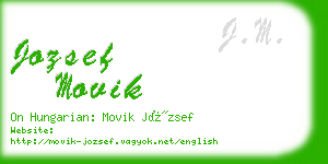 jozsef movik business card